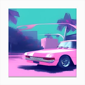 Pink Car 4 Canvas Print