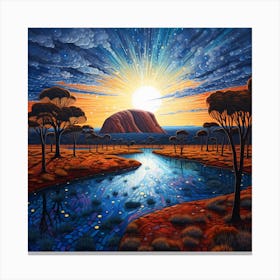 Sunset At Uluru Canvas Print