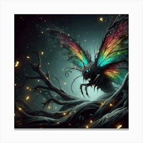 Butterfly In The Dark 1 Canvas Print