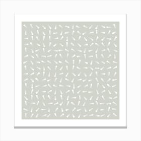 Grey And White Dots Canvas Print