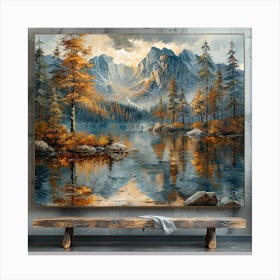 Autumn Landscape Painting Canvas Print