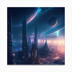 Sci-Fi City Canvas Print