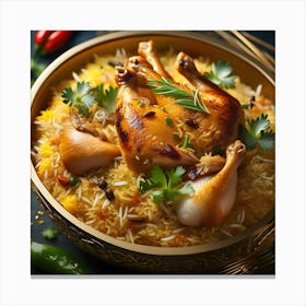 Korean Korean Chicken Rice Canvas Print