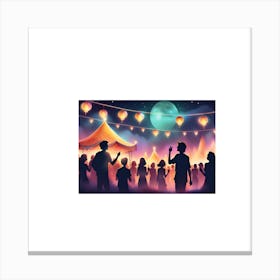 People At the Festival Canvas Print