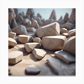 Rocks In The Desert Canvas Print