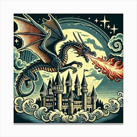 Tattoo Dragon 3 Canvas Print