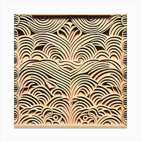 Carved Wood Wall Art Canvas Print