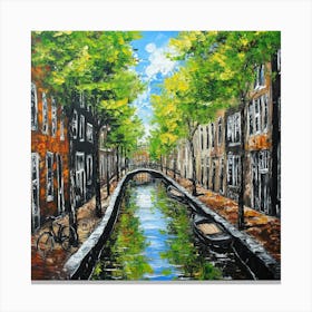 Amsterdam Canal Art 1 Canvas Print