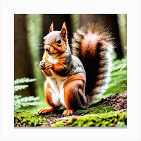 Squirrel In The Forest 135 Canvas Print