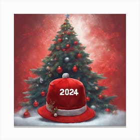The Red Hat Is Large, And The New Year 2024 Canvas Print