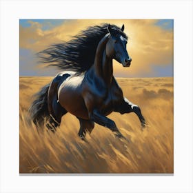 Black Horse 1 Canvas Print