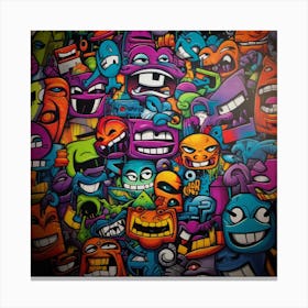 Graffiti Art, Cartoon Art, Graffiti Artist, Graffiti Artist Canvas Print