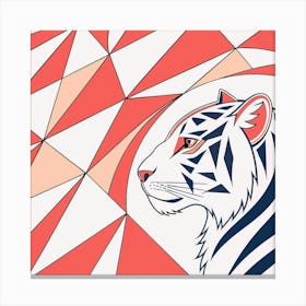 Tiger geometric pattern Lienzo