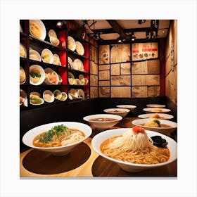 Asian Noodle Shop Canvas Print