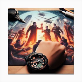 Man With A Watch Canvas Print