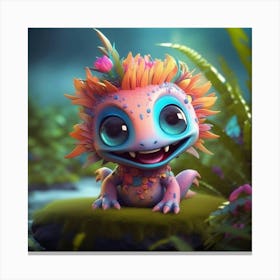 Cute Baby Dragon Canvas Print