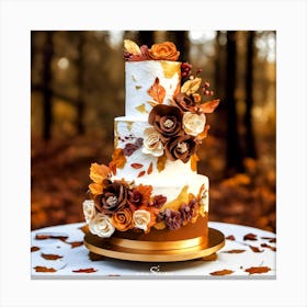 Autumnal Wedding Cake Canvas Print