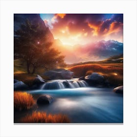 Sunset In The Mountains 49 Canvas Print