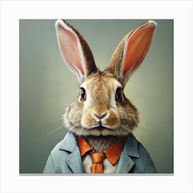 Mr Rabbit Canvas Print