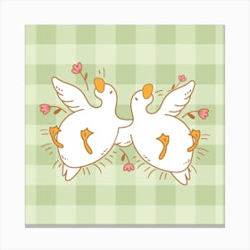 Ducks In Love Canvas Print