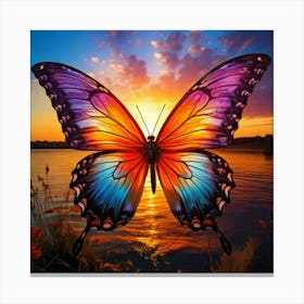 Firefly Whimsical Sunrise With Painted Butterfly Wings 54090 (2) Canvas Print