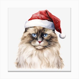 Santa Claus Cat 2 Canvas Print