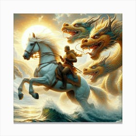 Chasing Horses Canvas Print