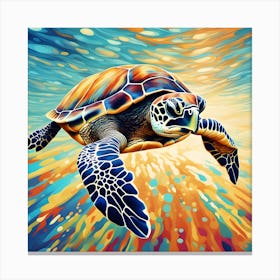 Sea Turtle Painting Canvas Print