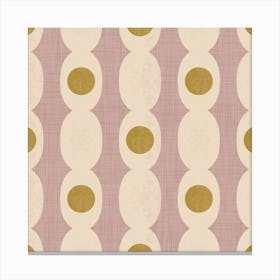 Retro Mod Geo Chain - Mauve - Mid Century Modern Canvas Print