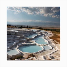 Hot Springs In Turkey Canvas Print