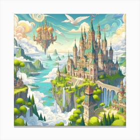 Castle In The Clouds 6 Canvas Print