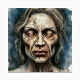 Zombie Woman Canvas Print