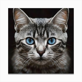 Cat With Blue Eyes 2 Canvas Print