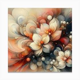 Abstract Flower Painting 9 Canvas Print