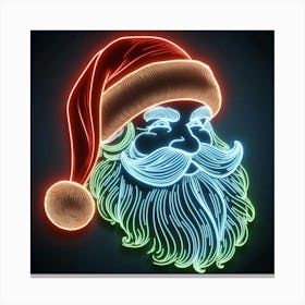 Neon Santa Claus Canvas Print