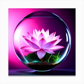 Lotus Flower In A Bowl Canvas Print