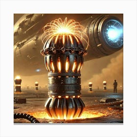 Solar Energy Bombs Converted Canvas Print