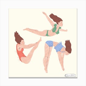 Somersault Ladies Square Canvas Print