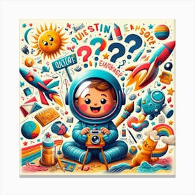 Kid In Space Canvas Print