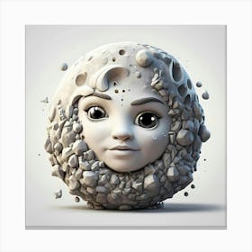 Moon Face Canvas Print