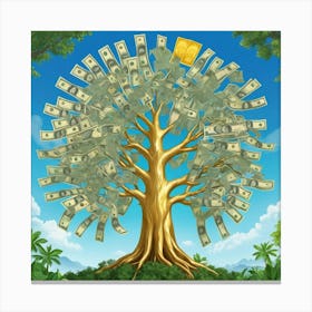 Money Tree 2 Canvas Print