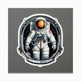 Astronaut Sticker 1 Canvas Print