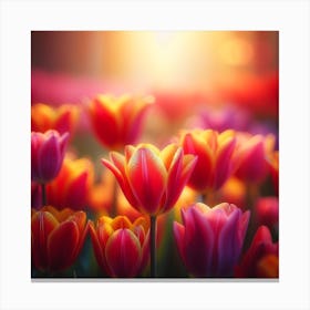 Didier's tulips (Tulipa gesneriana) 2 Canvas Print