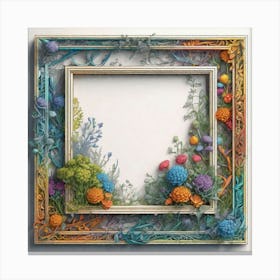 Frame Of Flowers Canvas Print