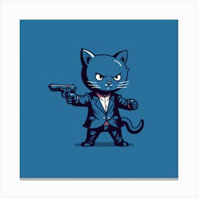 Cat In A Suit 2 Canvas Print