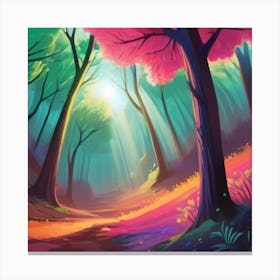 Colorful Forest 2 Canvas Print