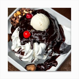 Brownie Sundae 3 Canvas Print