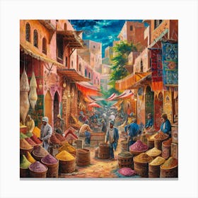 Moroccan Market Canvas Print
