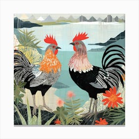 Bird In Nature Chicken 2 Canvas Print