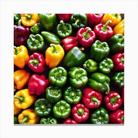 Colorful Peppers 50 Canvas Print